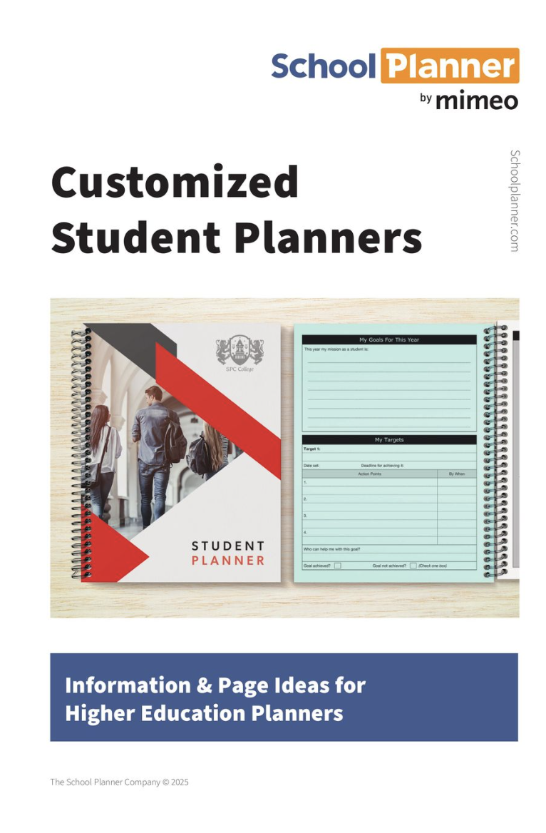 College Catalog Lookbook for School Planner Company